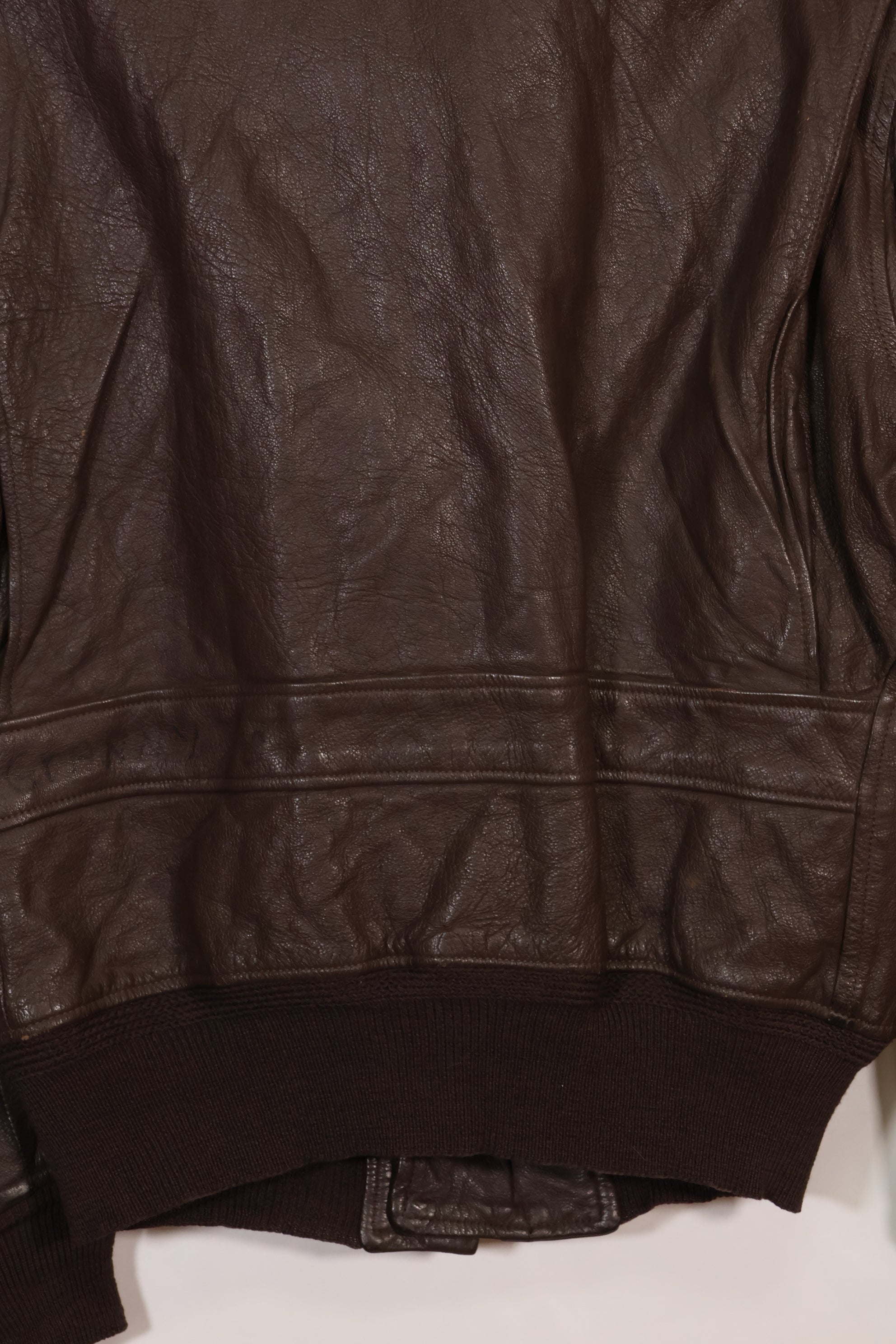 Early 1960s lot size 40 U.S. Marine Corps G-1 UGLY ANGENLS flight jacket, used.