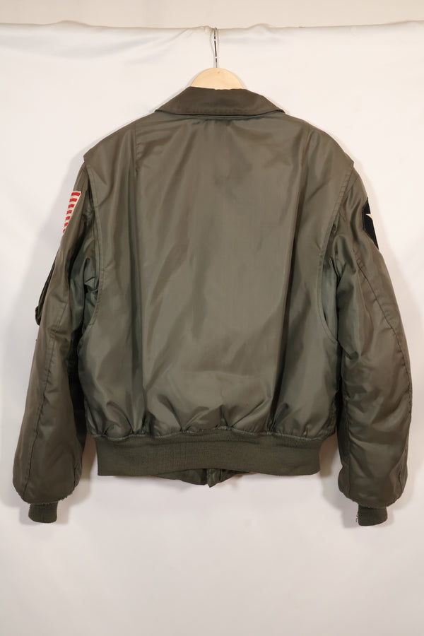 1980 Contract LARGE USS ENTERPRISE UWC-45P Flight Jacket Personalized Custom Used