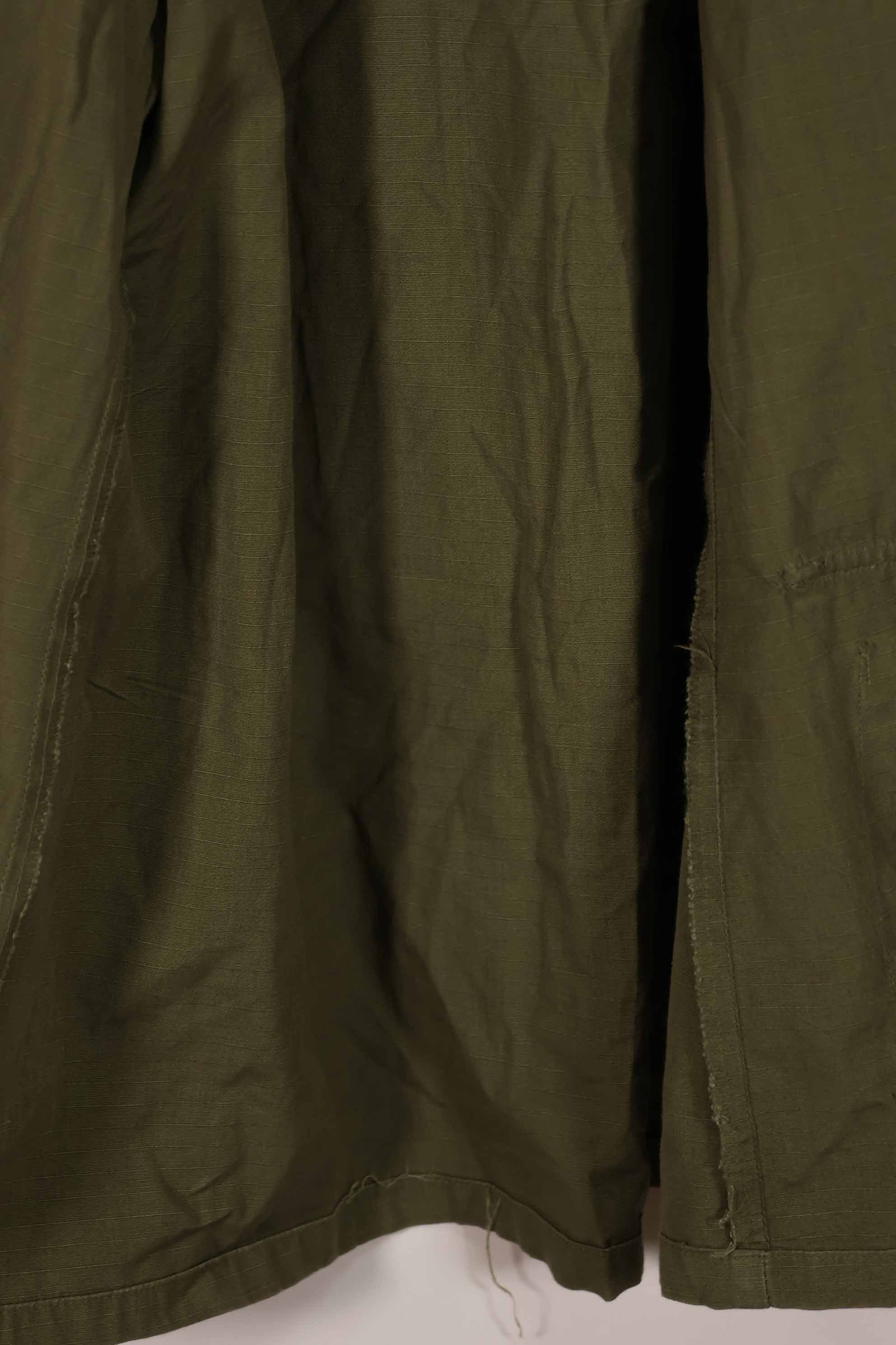 Real 1969 4th Model Jungle Fatigue Jacket L-L with Army patch, used.