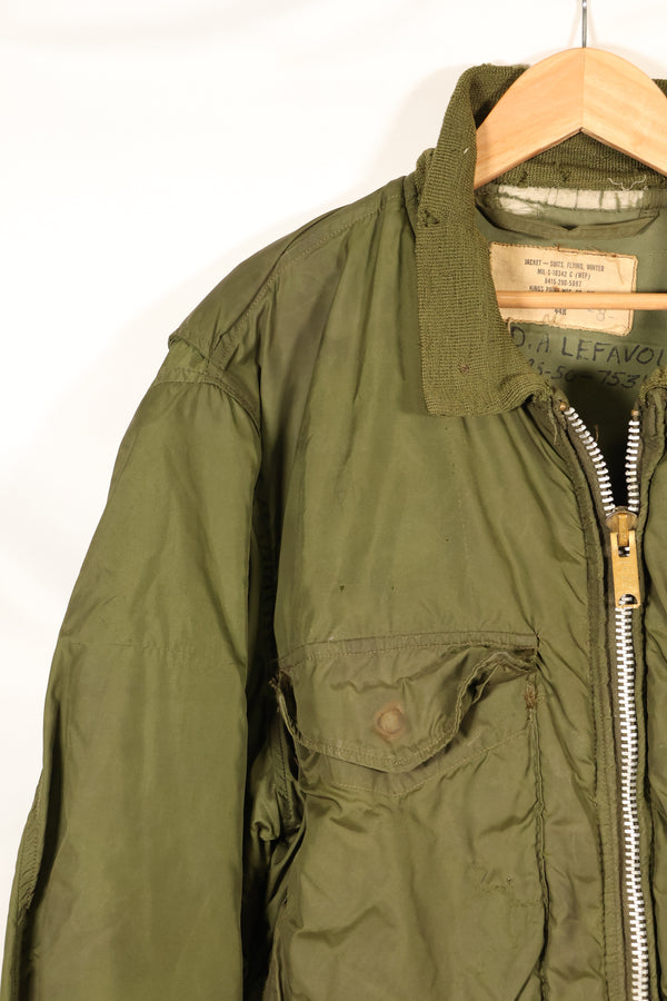 1972年契約　44R　アメリカ海軍　冬季用フライトジャケット　WEPジャケット　中古品