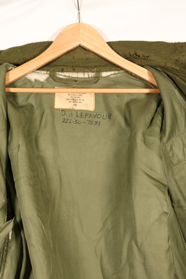 1972年契約　44R　アメリカ海軍　冬季用フライトジャケット　WEPジャケット　中古品