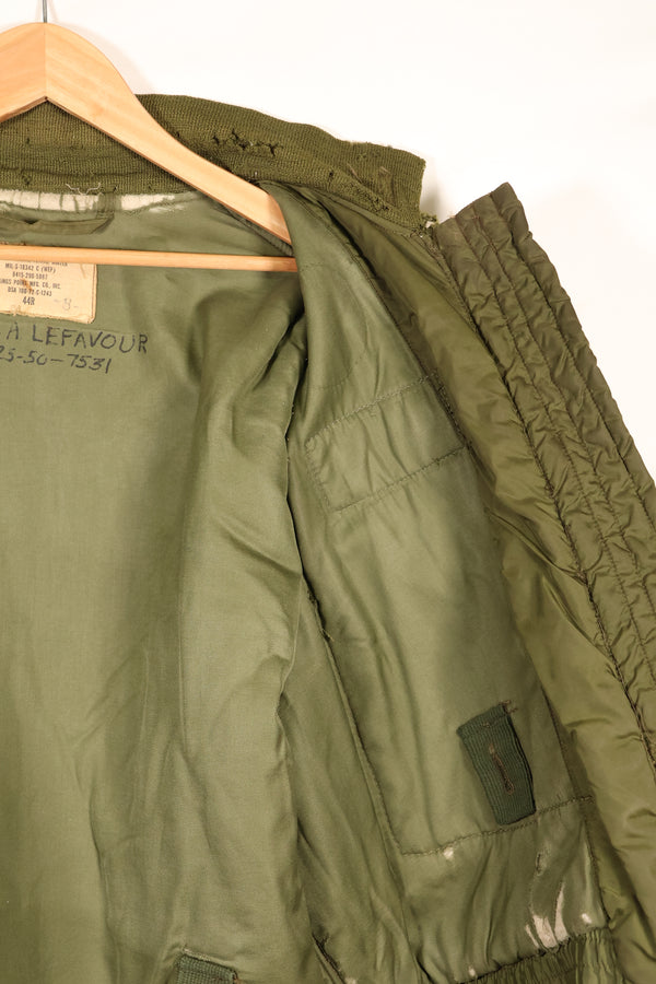 1972年契約　44R　アメリカ海軍　冬季用フライトジャケット　WEPジャケット　中古品
