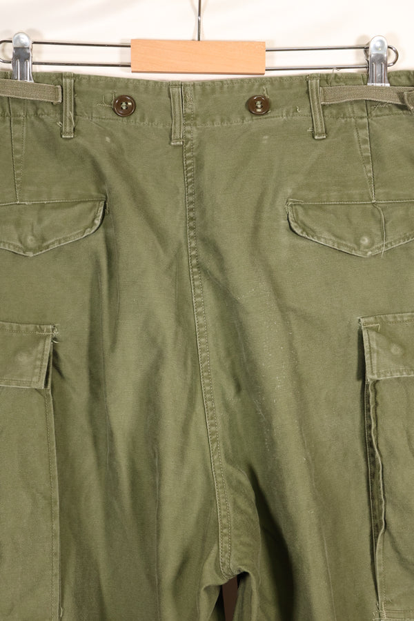 1951 contract M-R M51 cotton field pants, faded, used.