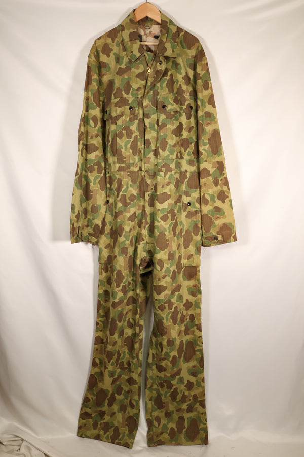 1940s U.S. Army &amp; Marine Corps Frogskin camouflage coveralls in good condition.