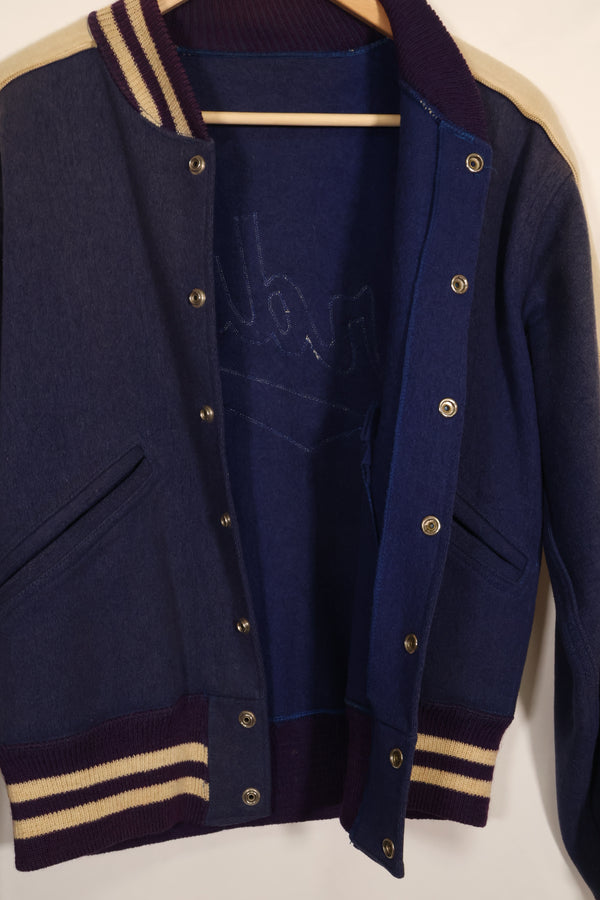 Estimated late 1940s-50s US Army pilot's personal stadium jacket, used, Erding Air Force Base.