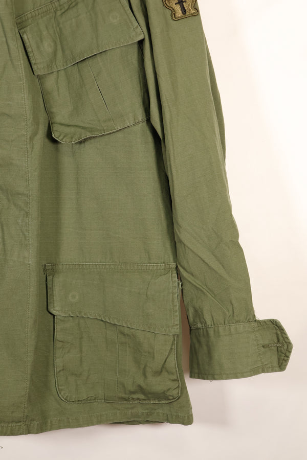 1968 年合同 M-R 1980 年代绿色贝雷帽使用过的第 4 款丛林疲劳夹克，使用过。