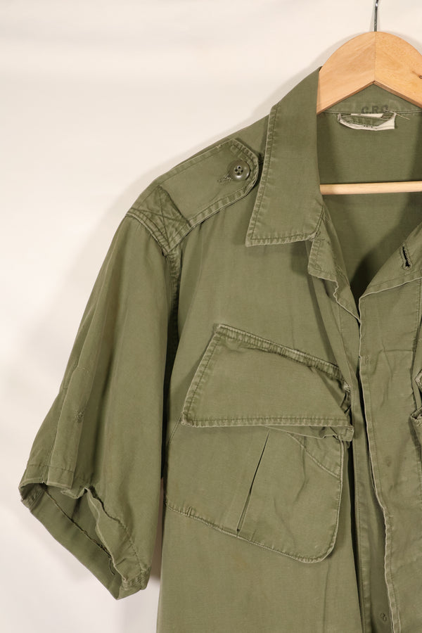 Circa 1965 M-S FEC Contract Made in Japan 2nd Model Jungle Fatigue Jacket Short Sleeve Custom Used