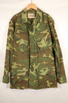 1966-67 Contract M-R ERDL Early Print Jungle Fatigue Jacket Used