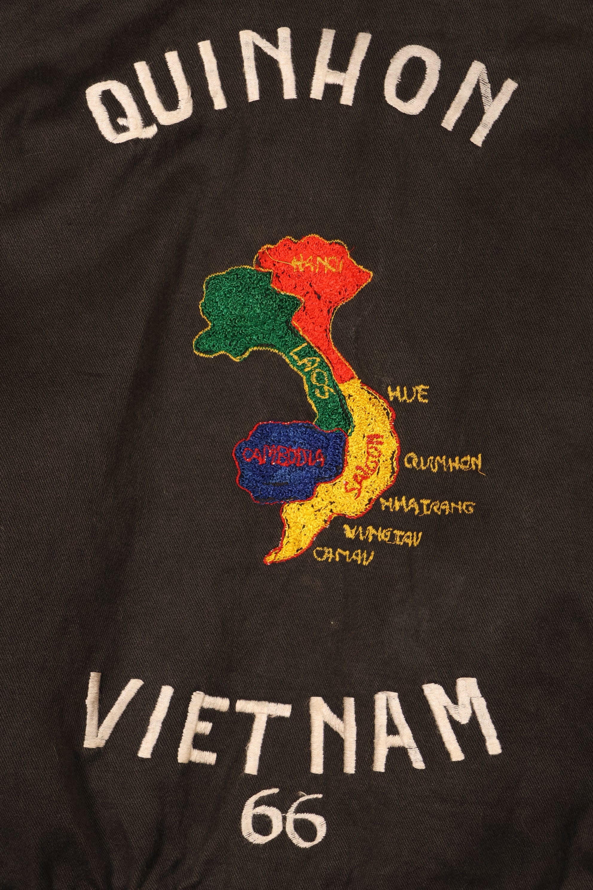 1966, Children size, Vietnam War, Tour Jacket, Viet Cong, QUINHON, Zipper Damaged, Used