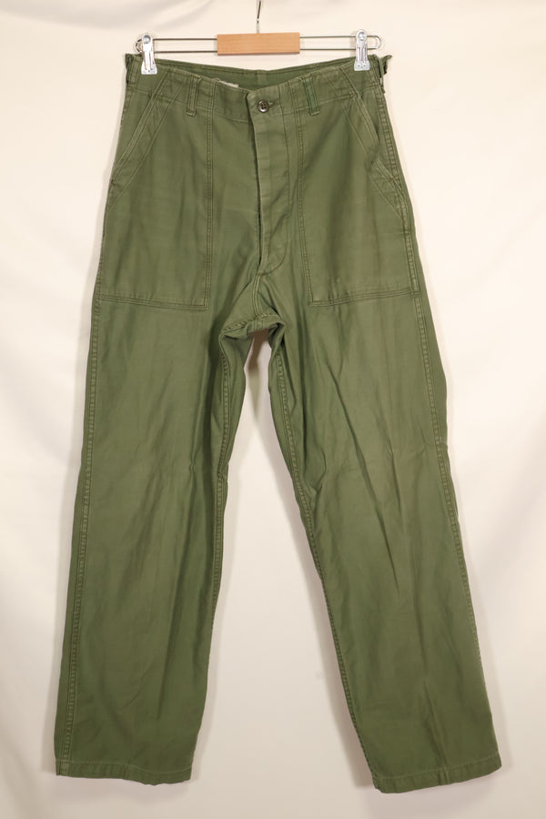 1950s TYPE 1 estimated SMALL US Army OG-107 Utility Pants Baker Pants Used B
