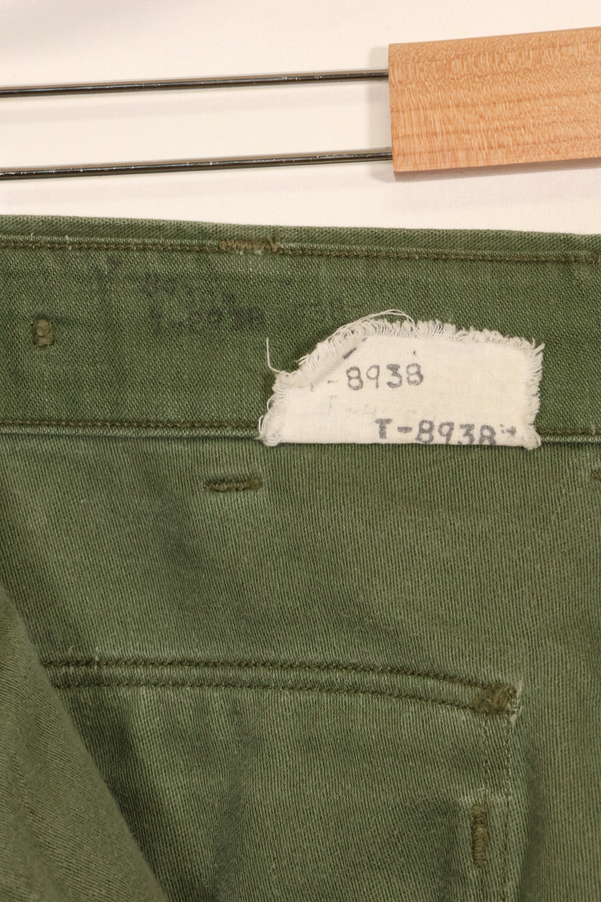 1950s TYPE 1 estimated SMALL US Army OG-107 Utility Pants Baker Pants Used B