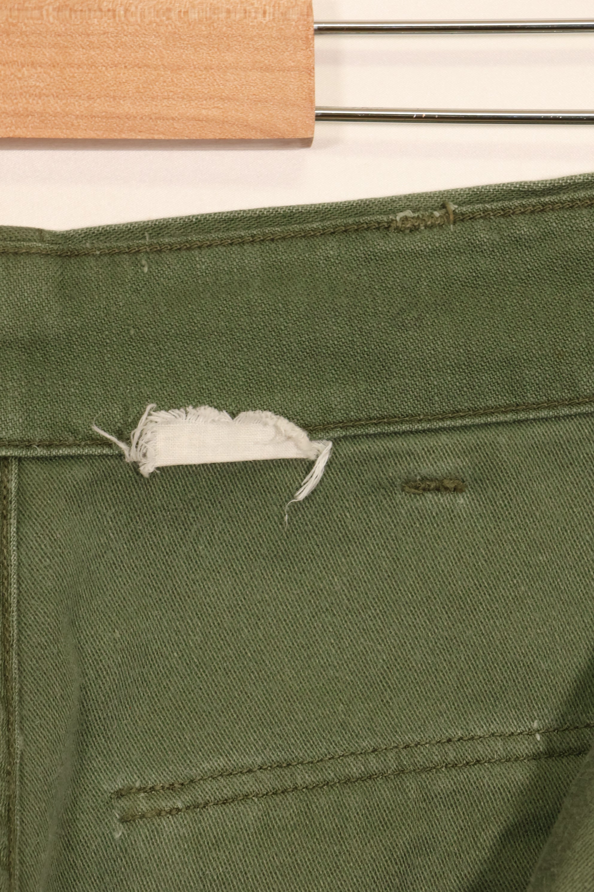 1950s TYPE 1 estimated SMALL US Army OG-107 Utility Pants Baker Pants Used B