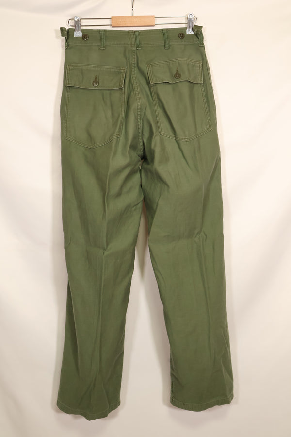 1950s TYPE 1 estimated SMALL US Army OG-107 Utility Pants Baker Pants Used B