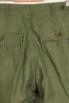 1950s TYPE 1 estimated SMALL US Army OG-107 Utility Pants Baker Pants Used B