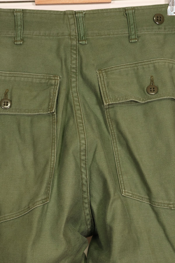 1950s TYPE 1 estimated SMALL US Army OG-107 Utility Pants Baker Pants Used B
