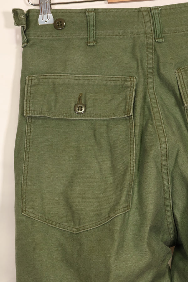 1950s TYPE 1 estimated SMALL US Army OG-107 Utility Pants Baker Pants Used B