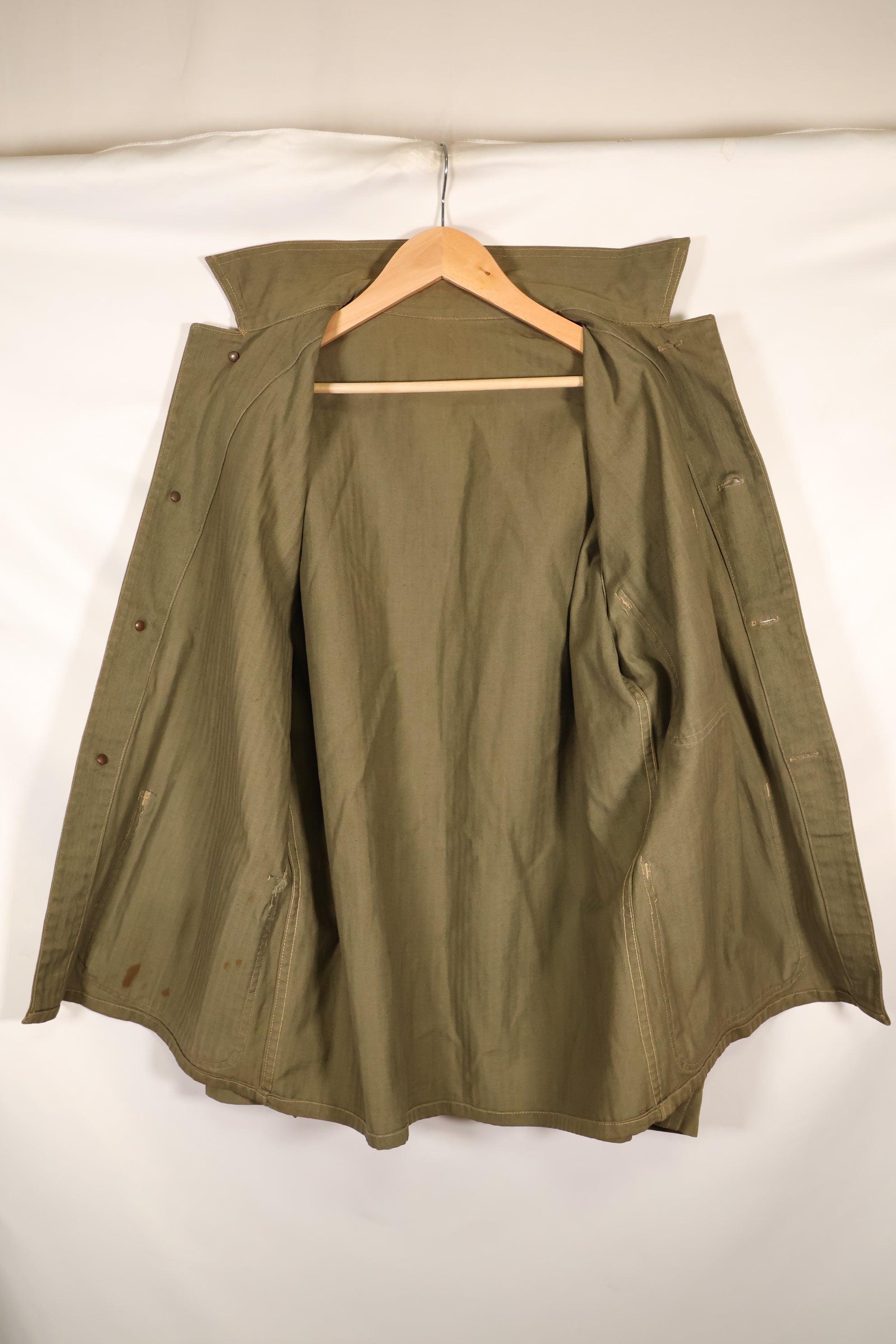 20 世纪 40 年代美国海军陆战队 P-41 HBT 通用夹克，状况良好，使用过。