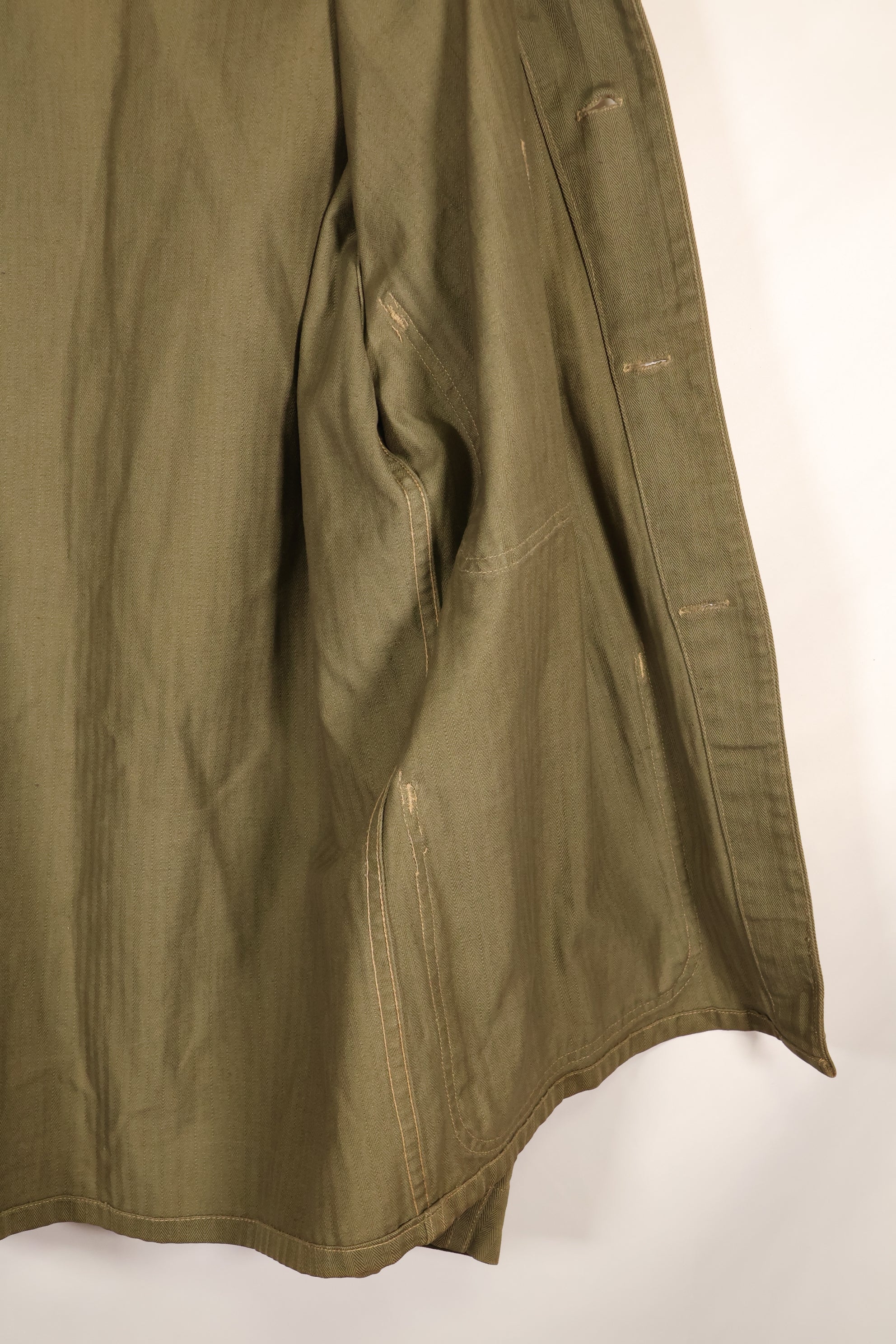 20 世纪 40 年代美国海军陆战队 P-41 HBT 通用夹克，状况良好，使用过。