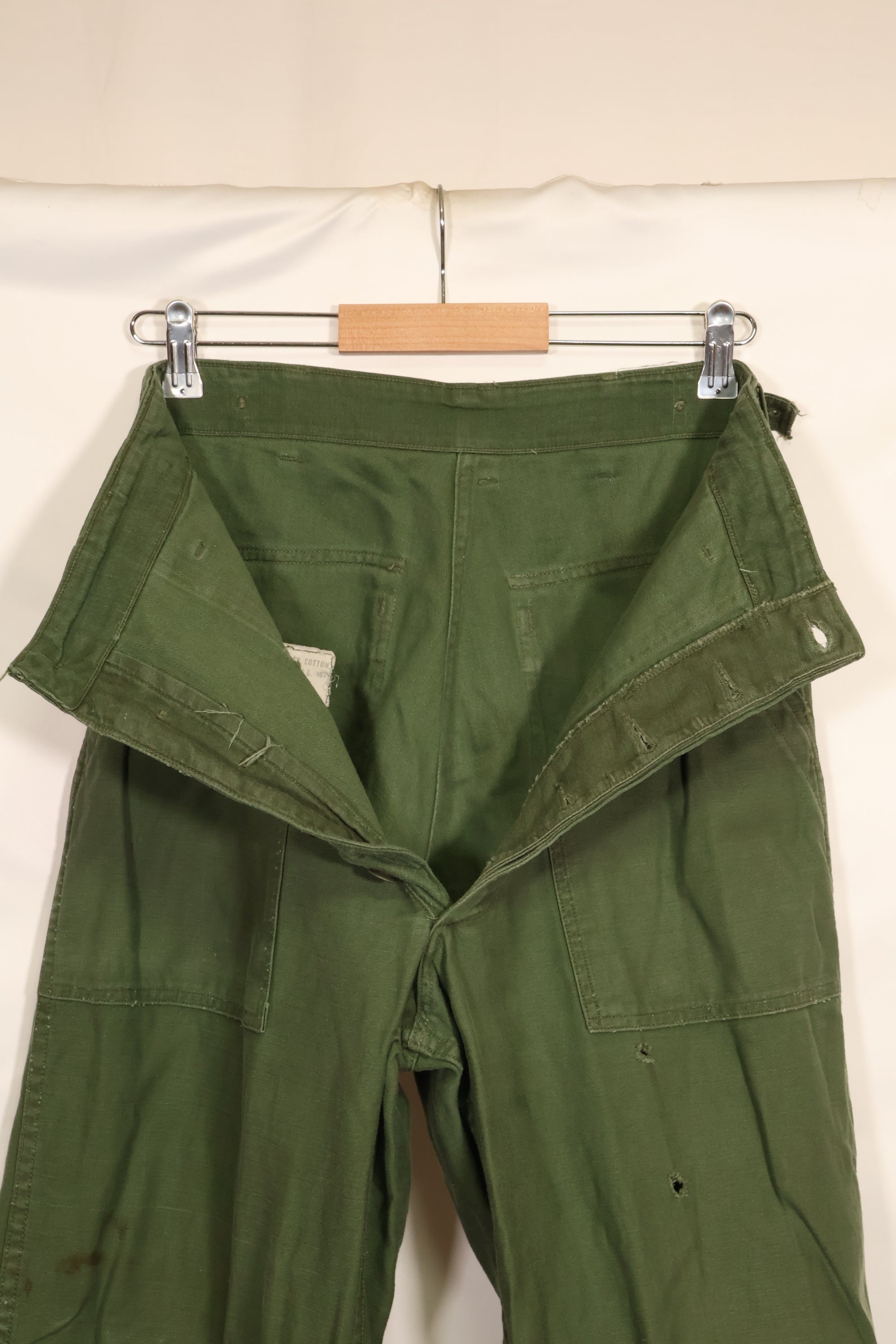 1961 Contract TYPE 1 Estimated SMALL US Army OG-107 Utility Pants Baker Pants Used D