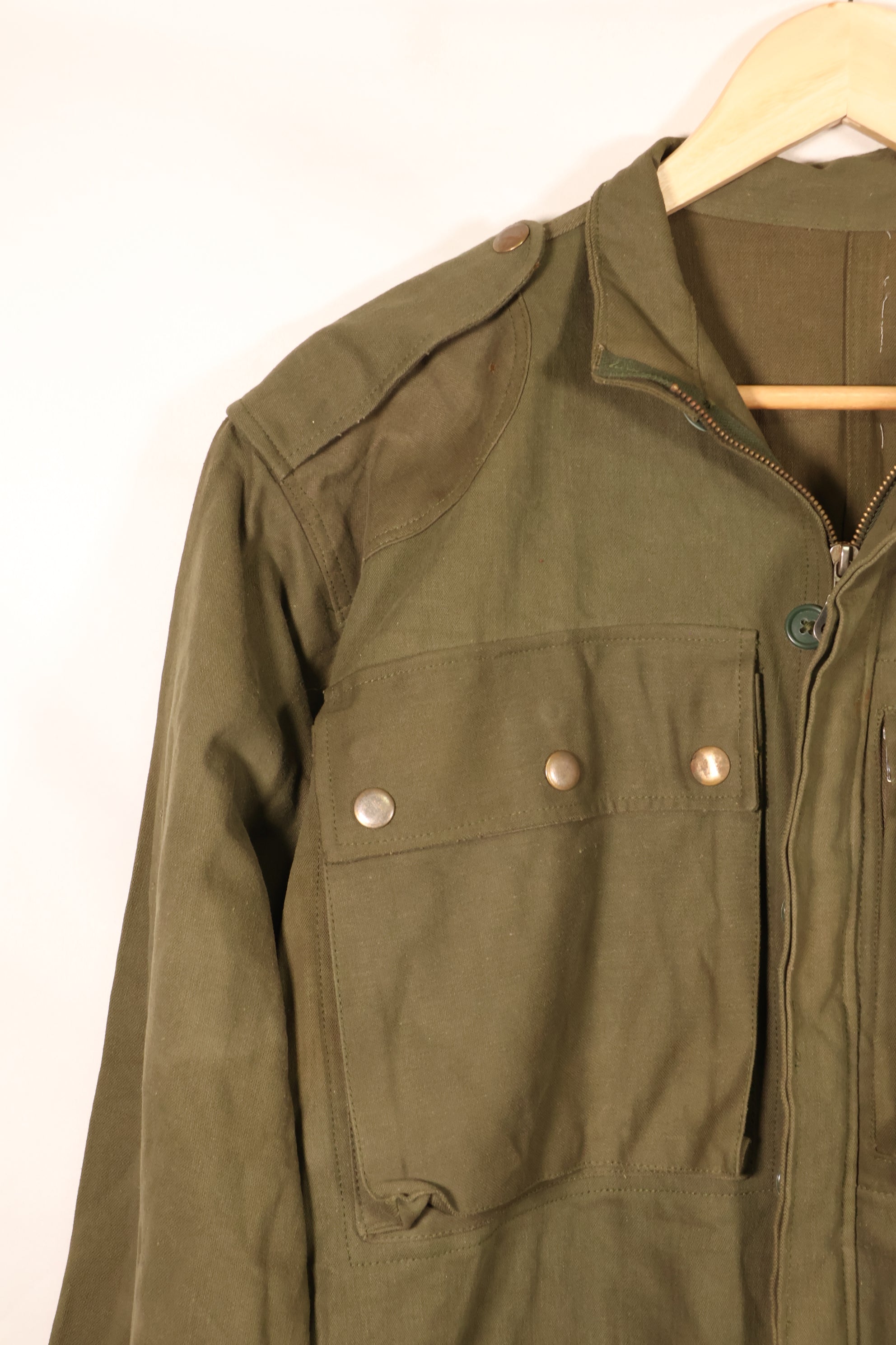 Made with Authentic U.S. Military Fabric—French Army Parachutist Jacket TAP 47/51—Replica Jacket—B