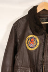 1970 contract size 42 G-1 flight jacket USS AMERICA with patch, used.