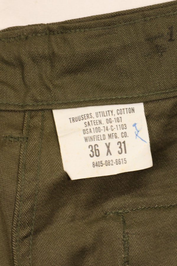 1974 Accounting TYPE 3 36 x 31 US Army OG-107 Utility Pants Baker Pants Used