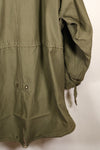 Late 1940's L size US Army M-48 Field Parka with repairs, used movie company costume.