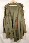 Late 1940's L size US Army M-48 Field Parka with repairs, used movie company costume.