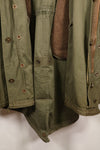 Late 1940's L size US Army M-48 Field Parka with repairs, used movie company costume.