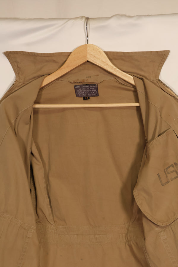 Early 1940s US Navy M421-a summer flight jacket, used.