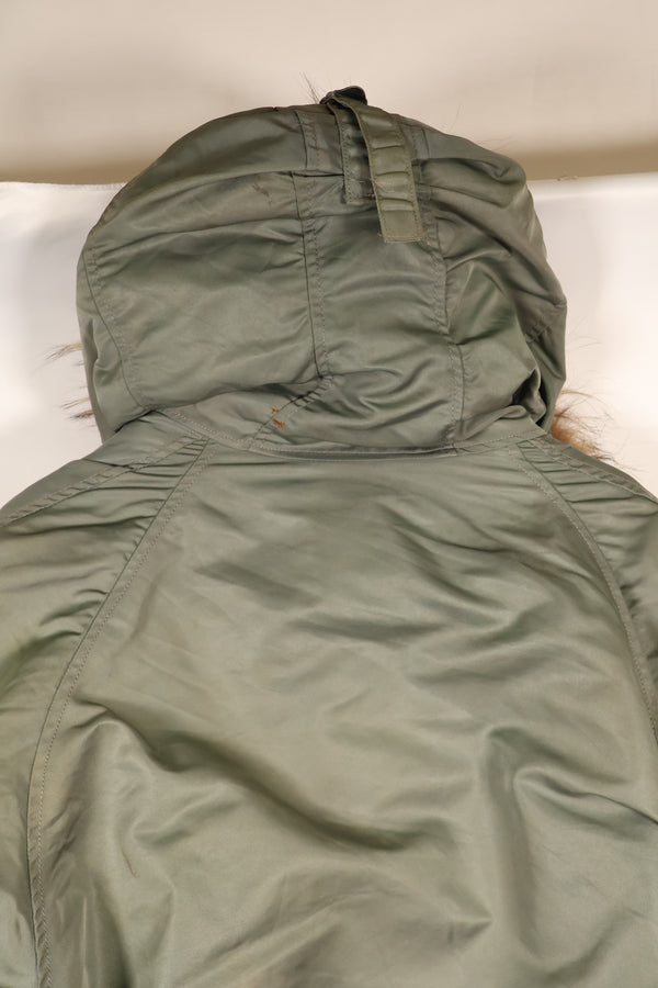 1950 年代大型美国空军美国空军 N3-B 飞行夹克，使用过，有钢印。