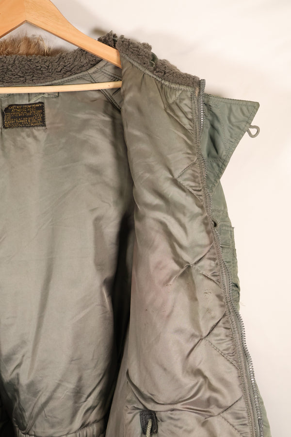 1950 年代大型美国空军美国空军 N3-B 飞行夹克，使用过，有钢印。