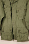 Estimated 1963–64 Contract; Estimated S-S; U.S. Marine Corps; 1st Model Jungle Fatigue Jacket; Repaired; Used