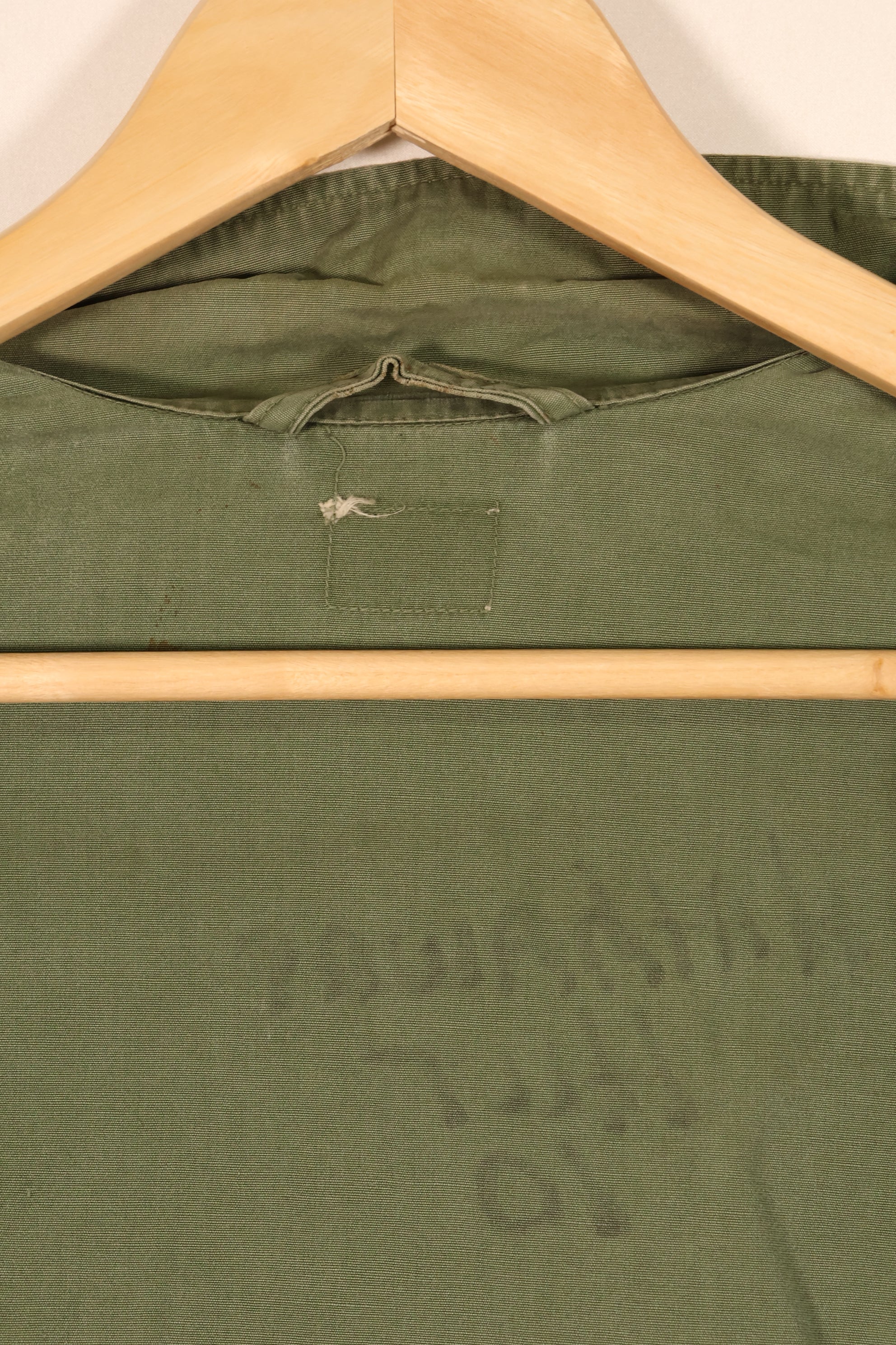 Estimated 1963–64 Contract; Estimated S-S; U.S. Marine Corps; 1st Model Jungle Fatigue Jacket; Repaired; Used