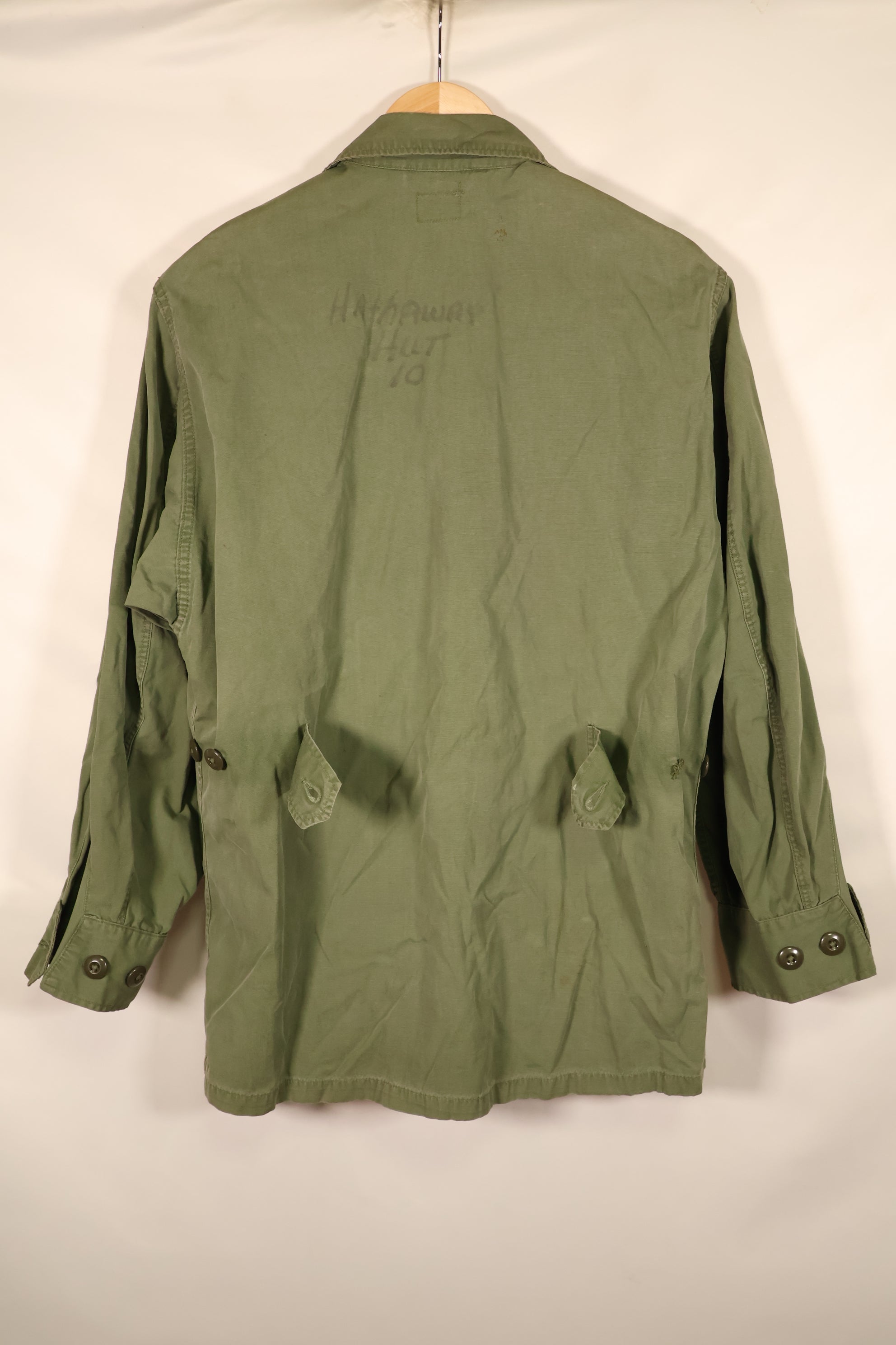 Estimated 1963–64 Contract; Estimated S-S; U.S. Marine Corps; 1st Model Jungle Fatigue Jacket; Repaired; Used