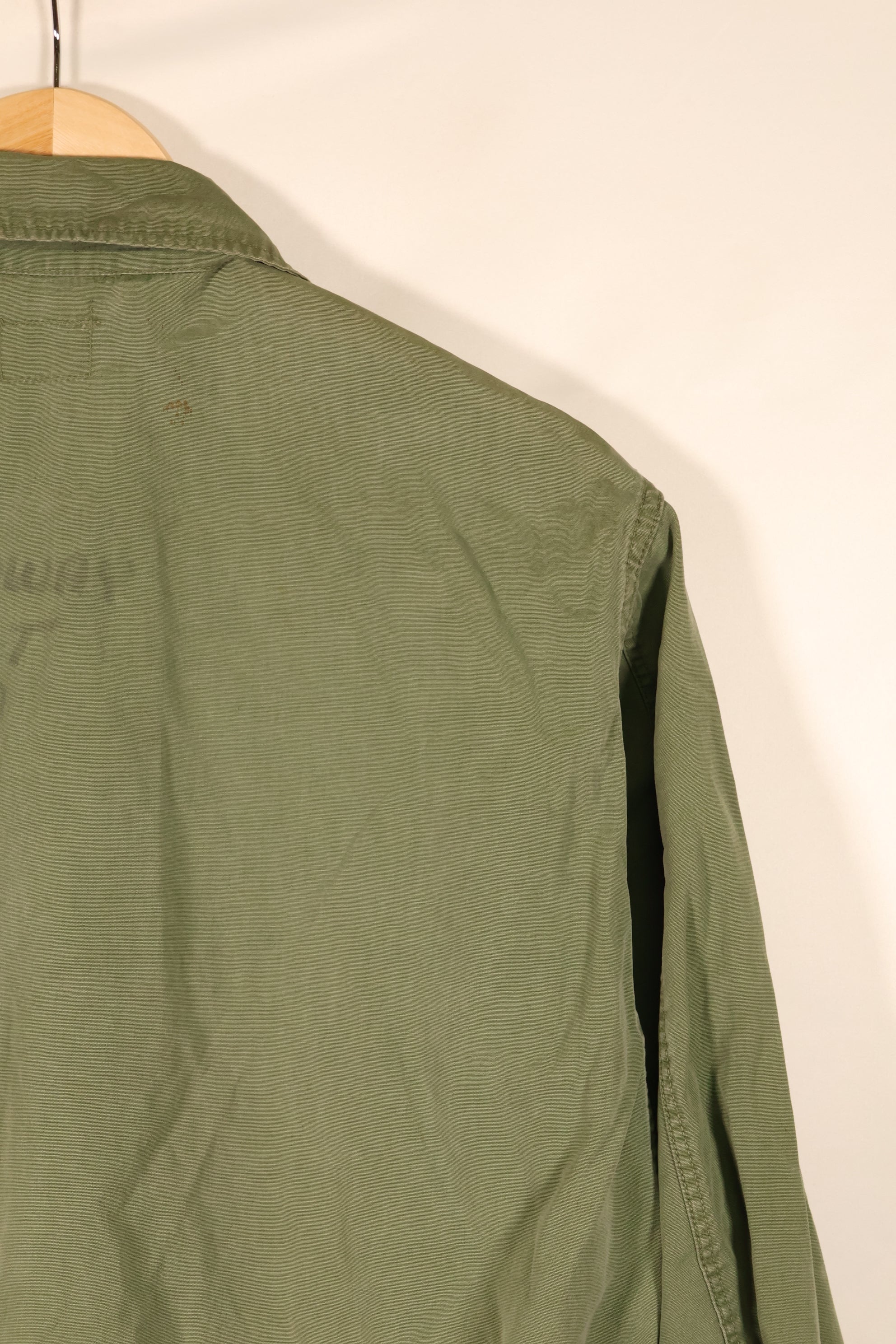 Estimated 1963–64 Contract; Estimated S-S; U.S. Marine Corps; 1st Model Jungle Fatigue Jacket; Repaired; Used