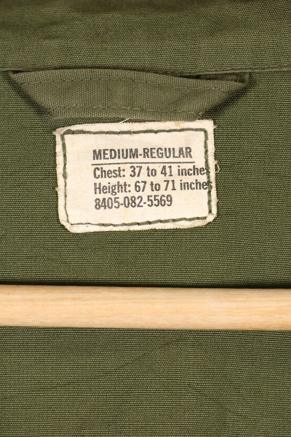 1966-67 Contract M-R Non Rip 3rd Model Jungle Fatigue Jacket in good condition.
