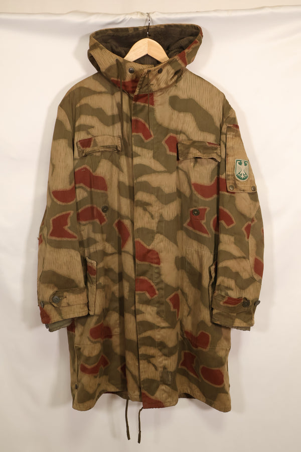 1960s-70s West German BGS Tan &amp; Water Camouflage Field Parka with liner, used.