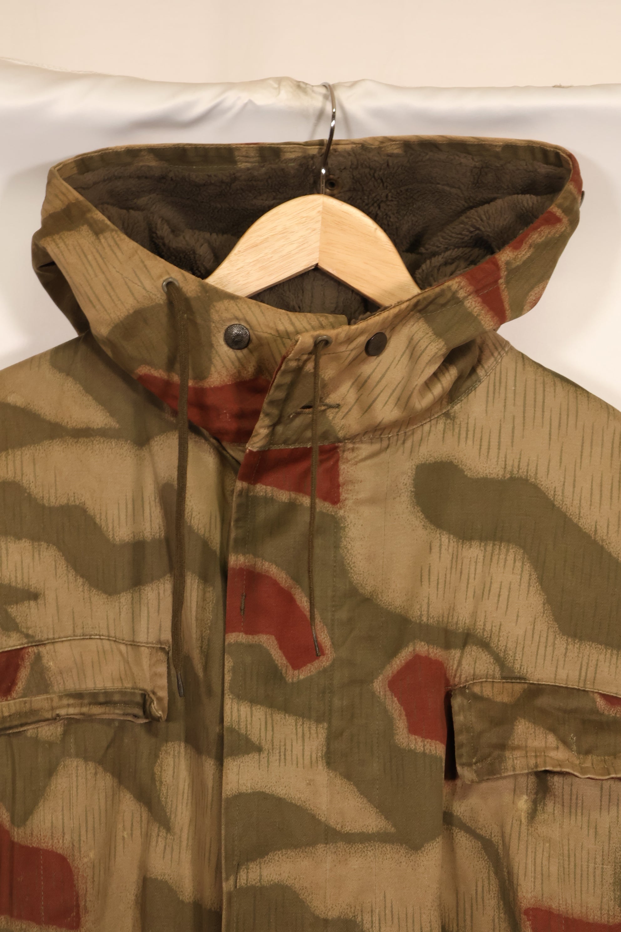 1960s-70s West German BGS Tan & Water Camouflage Field Parka with liner, used.
