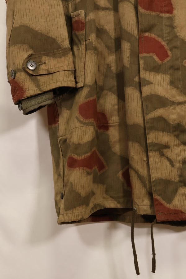 1960s-70s West German BGS Tan &amp; Water Camouflage Field Parka with liner, used.
