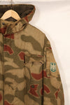 1960s-70s West German BGS Tan &amp; Water Camouflage Field Parka with liner, used.
