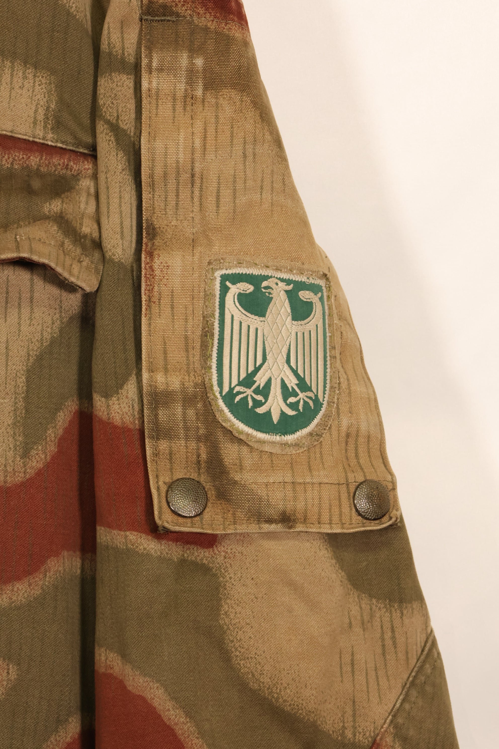 1960s-70s West German BGS Tan & Water Camouflage Field Parka with liner, used.