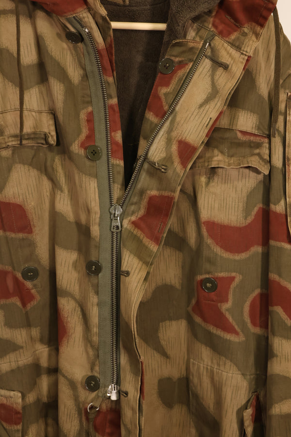 1960s-70s West German BGS Tan &amp; Water Camouflage Field Parka with liner, used.