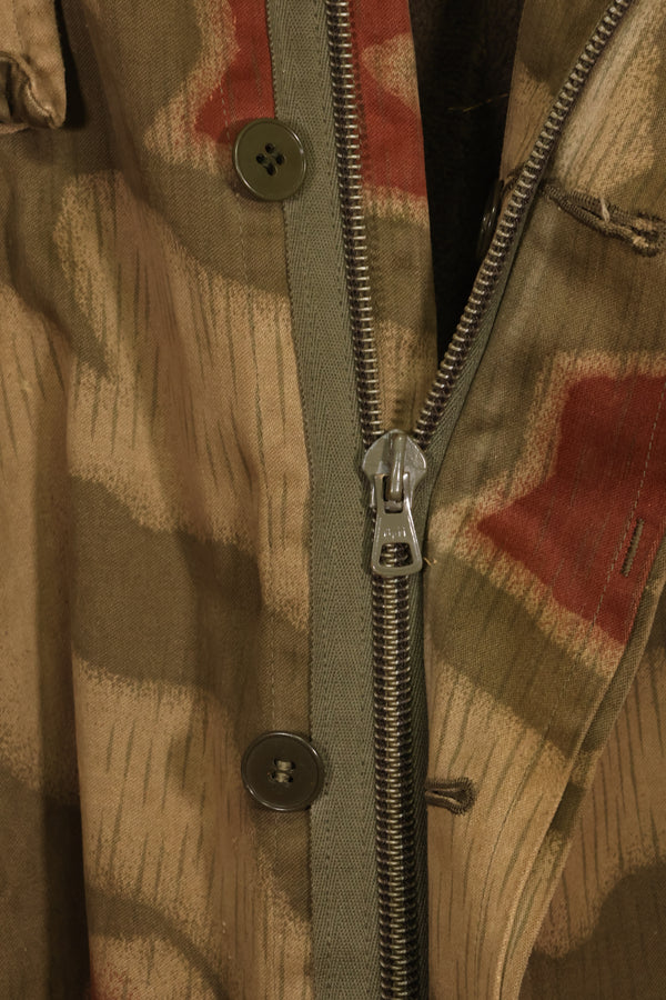 1960s-70s West German BGS Tan &amp; Water Camouflage Field Parka with liner, used.