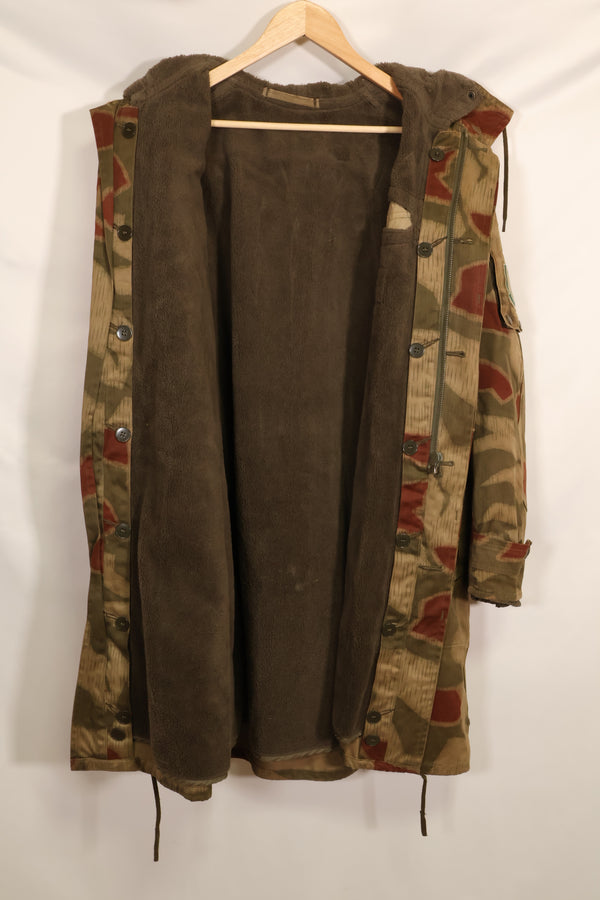 1960s-70s West German BGS Tan &amp; Water Camouflage Field Parka with liner, used.
