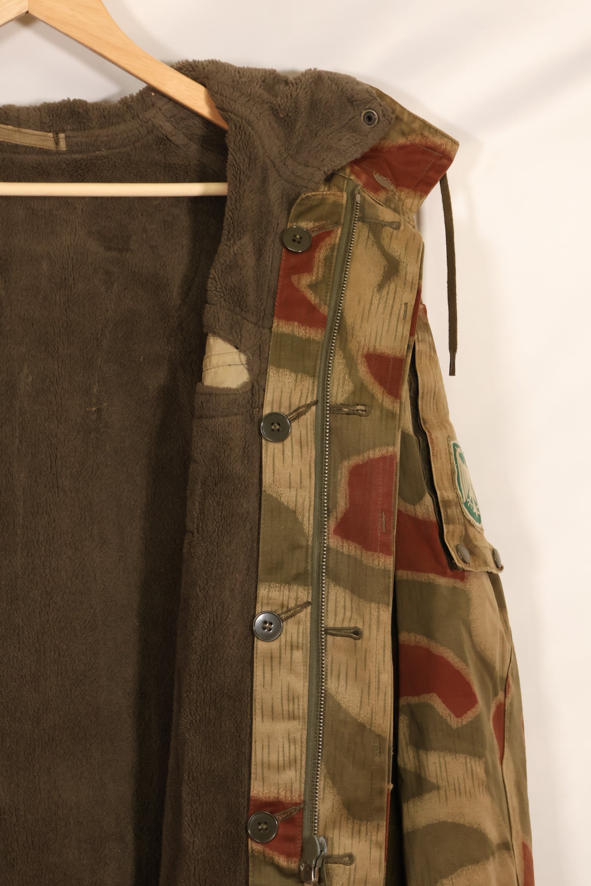 1960s-70s West German BGS Tan & Water Camouflage Field Parka with liner, used.