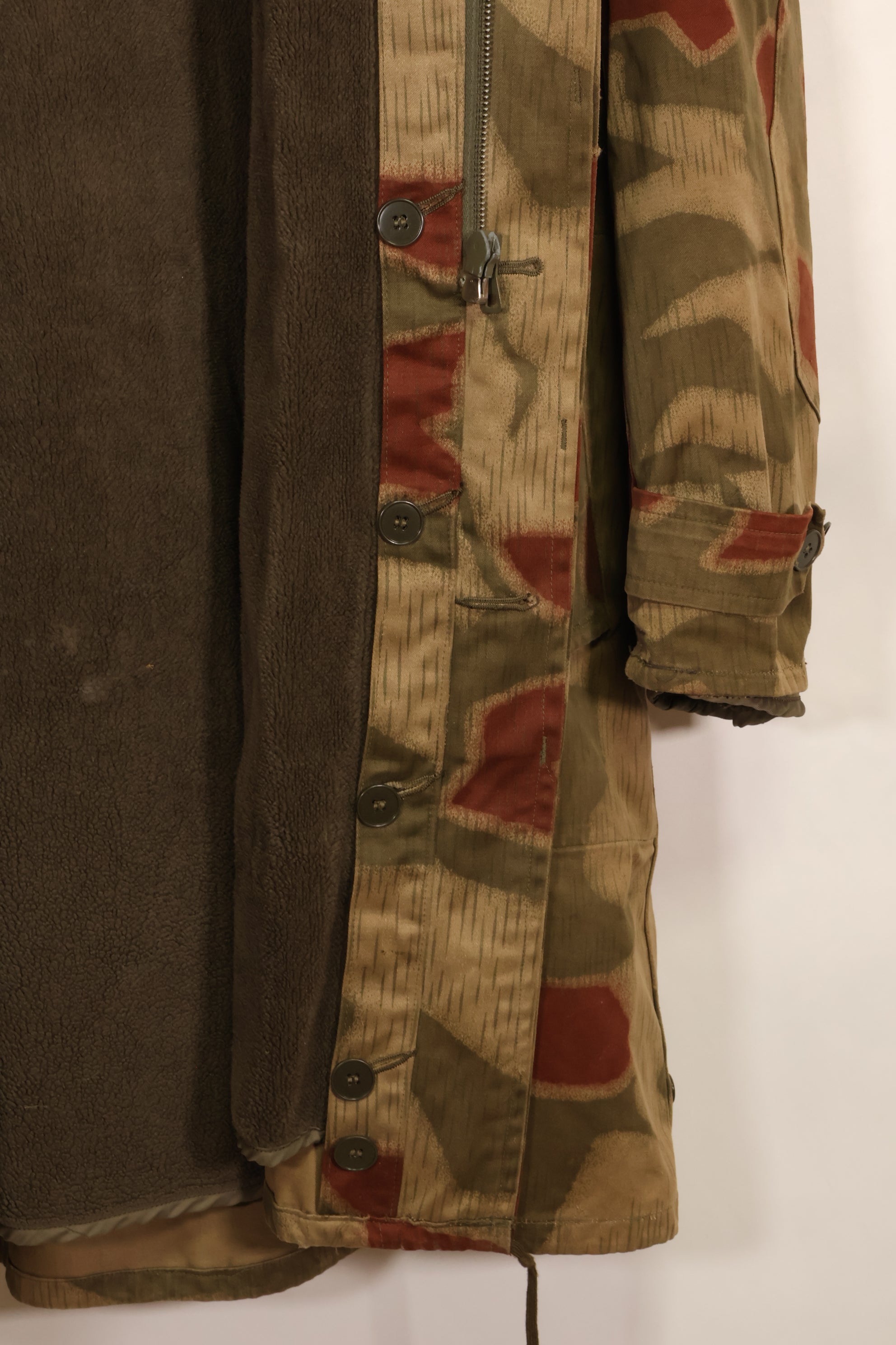 1960s-70s West German BGS Tan & Water Camouflage Field Parka with liner, used.