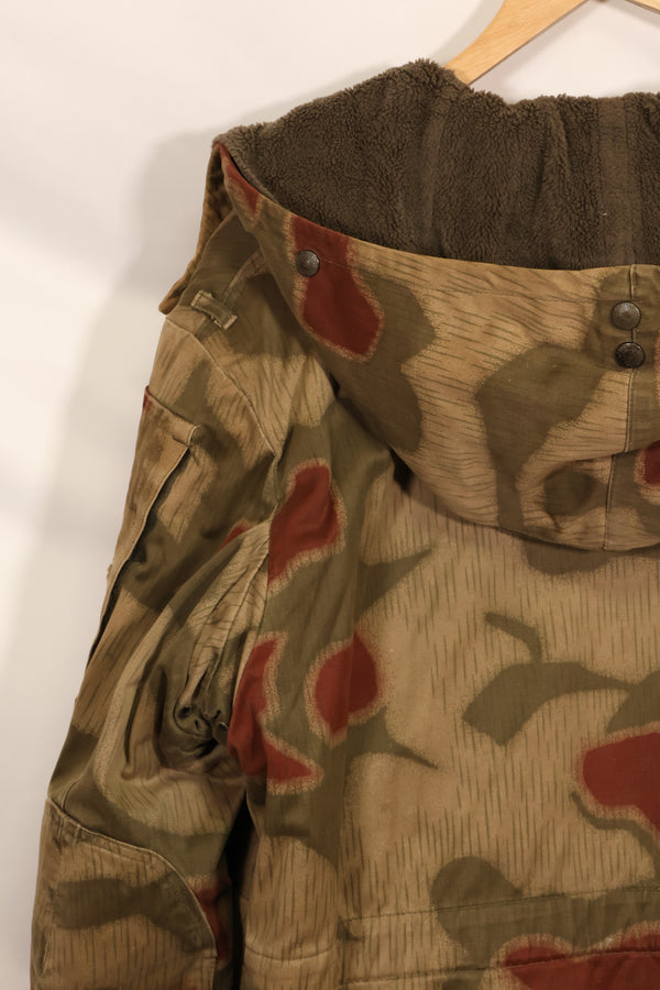 1960s-70s West German BGS Tan &amp; Water Camouflage Field Parka with liner, used.