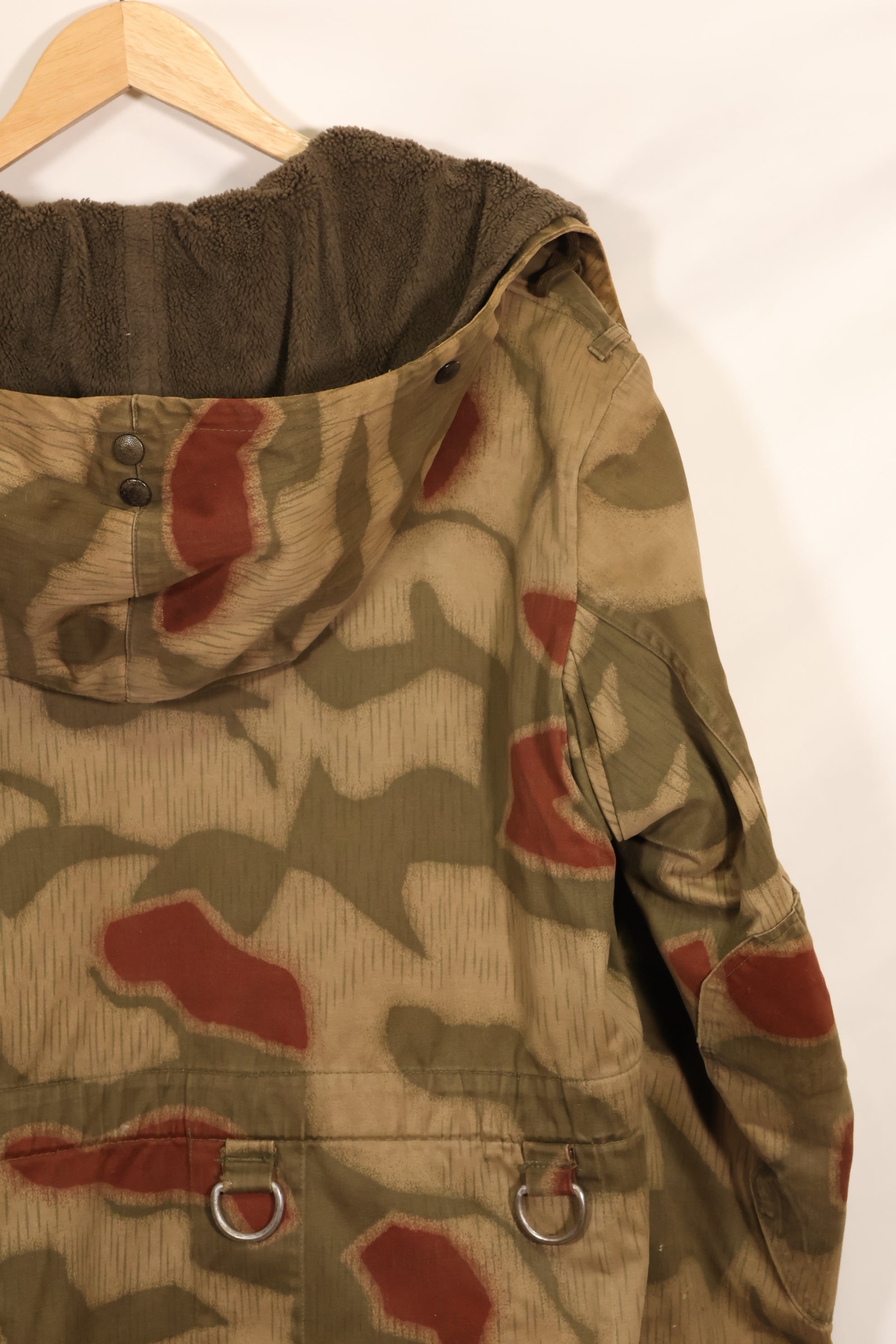 1960s-70s West German BGS Tan & Water Camouflage Field Parka with liner, used.