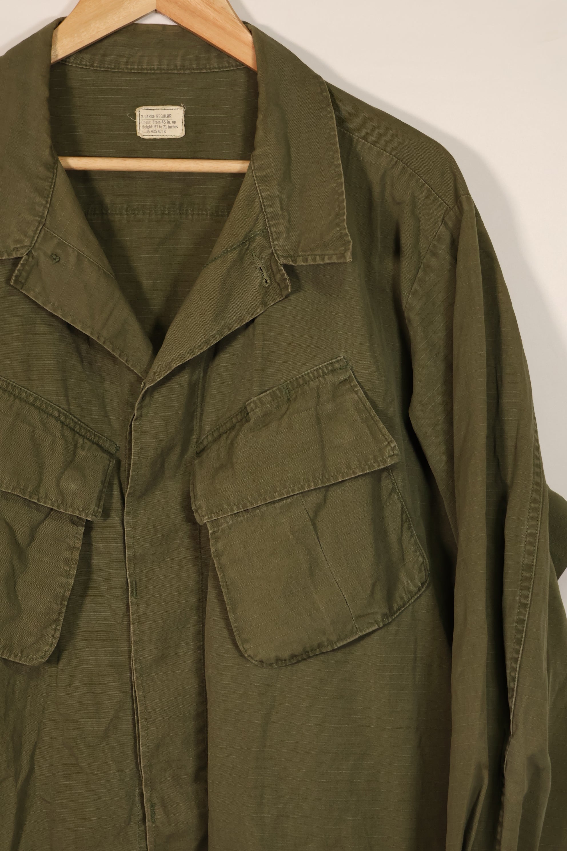 Real 1969 4th Model Jungle Fatigue Jacket X-L-R Large Size Used